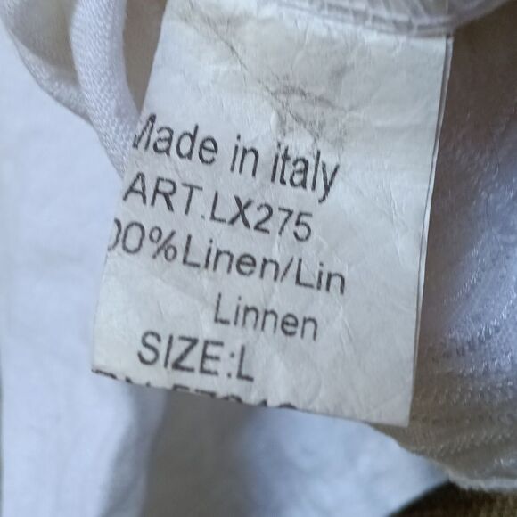 White Embroidered Linen Top - Picture 3 of 4